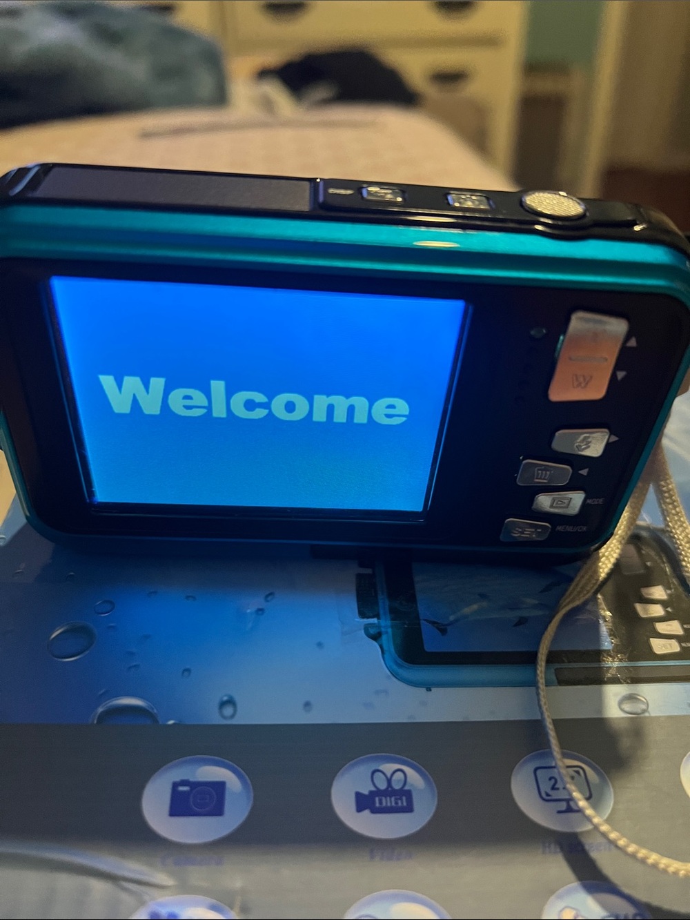 Compact Waterproof Digital Camera - Blue - Picture 2 of 7